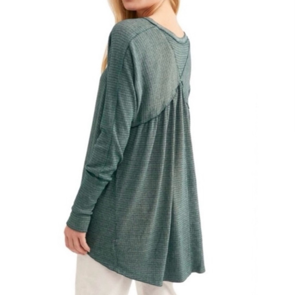 Free people we the free citrine thermal top (dark green) size small - Picture 2 of 3
